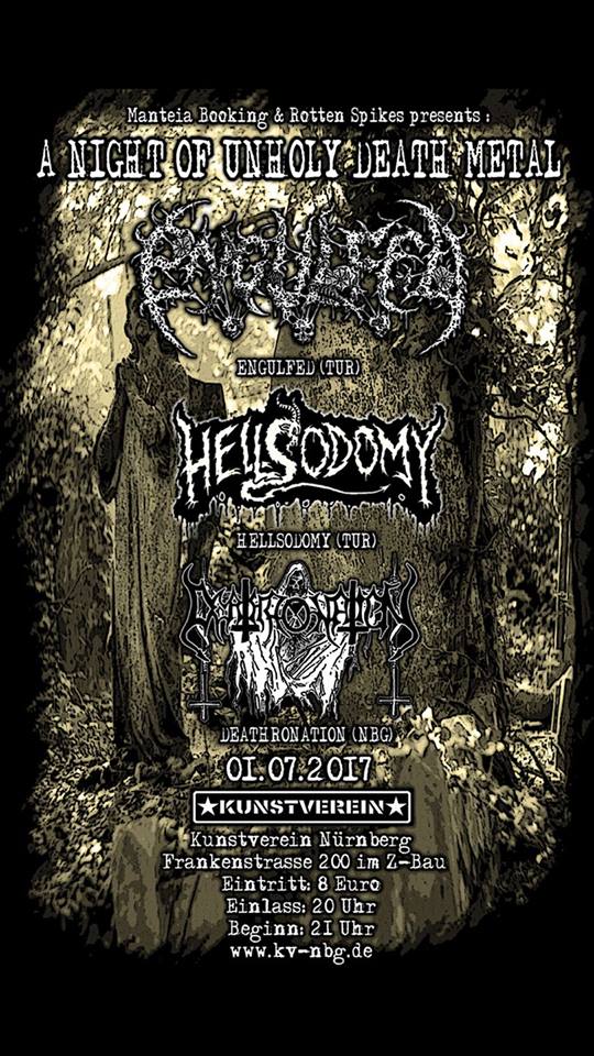 HELLSODOMY + ENGULFED + DEATHRONATION