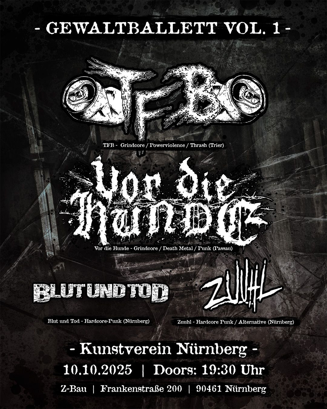 Vor die Hunde + TFB + Blut und Tod + Zuuhl